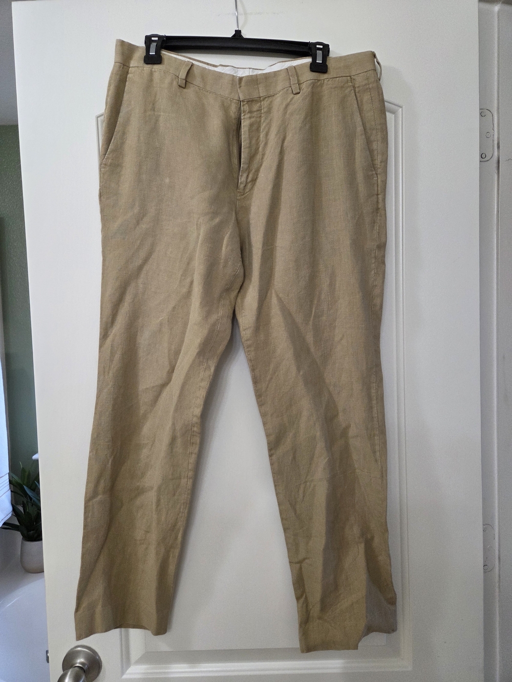 J. Crew Tan Linen-Blend Chinos